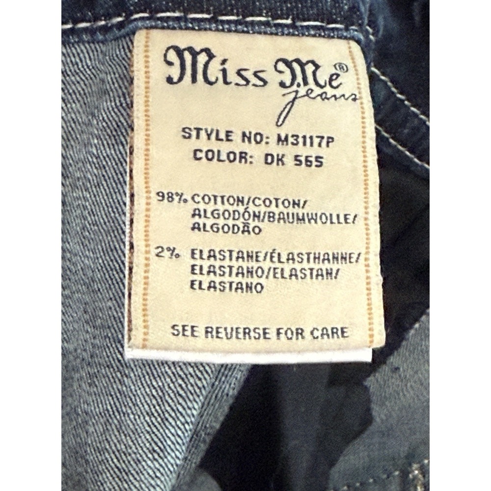 Miss ME Easy Capri Denim Blue Jeans Womens Size 30x25 Fits Embroidered (43) - Picture 9 of 9